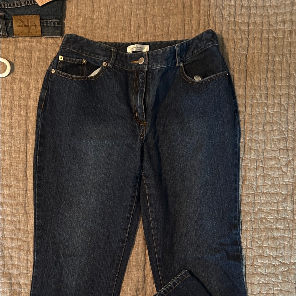 Isaac Mizrahi Women's Dark Indigo Straight Leg Jeans
